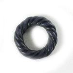 Plastic Bead - Twisted Round Ring 27MM INDOCHINE NAVY