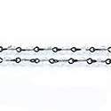 Linked Bead Chain Rosary Style with Crystal Bead - Bicone 4MM CRYSTAL AB-JET