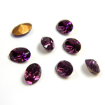 Swarovski Crystal Foiled Point Back Tin Table Cut (TTC) Fancy Stone - Oval 06x4MM AMETHYST