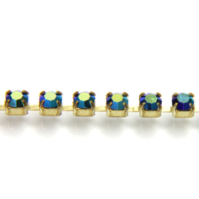Preciosa Crystal Rhinestone Cup Chain - PP18 (SS8.5) JET AB-RAW