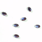Glass Medium Dome Coated Cabochon - Oval 06x4MM LUSTER PURPLE