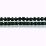 Czech Glass Fire Polish Bead - Round 04MM MATTE JET