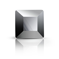 Preciosa Crystal Flat Back Fancy Stone - Square 06MM HEMATITE