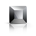 Preciosa Crystal Flat Back Fancy Stone - Square 04MM HEMATITE