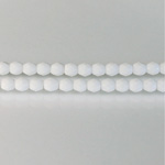 Czech Glass Fire Polish Bead - Round 04MM CHALKWHITE