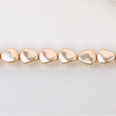 Czech Glass Pearl Bead - Potato 11x9.5MM DARK ROSE 70425