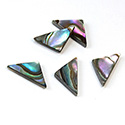 Shell Flat Back Flat Top Straight Side Stone - Triangle 14x7MM ABALONE