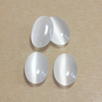 Fiber-Optic Cabochon - Oval 14x10MM CAT'S EYE WHITE