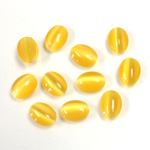 Fiber-Optic Cabochon - Oval 08x6MM CAT'S EYE SUN