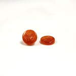 Glass Flat Back Intaglio - Warrior Head Round 9MM CORNELIAN Right Facing