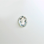 Glass Flat Back Foiled Rauten Rose - Oval 10x8MM CRYSTAL