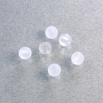 Plastic Bead - Transparent Smooth Round 06MM MATTE CRYSTAL