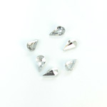 Plastic Point Back Foiled Stone - Pear 08x4.8MM CRYSTAL