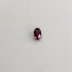 Glass Flat Back Rose Cut Faceted Foiled Stone - Oval 06x4MM AMETHYST