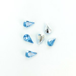 Plastic Point Back Foiled Stone - Pear 08x4.8MM LT SAPPHIRE