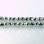 Czech Glass Fire Polish Bead - Round 05MM Full Coated SILVER