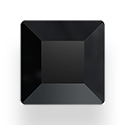 Swarovski Crystal Flat Back Fancy Stone - Square 03x3MM JET