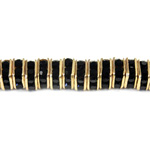 Czech Rhinestone Rondelle - Square 04.5MM JET-GOLD