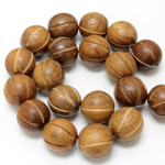 Wood Bead - Grooved Fancy Round 20MM ROBLES
