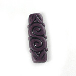 Plastic Engraved Bead - Flat Rectangle 30x11MM INDOCHINE LILAC