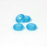 Czech Pressed Glass Ring - 09MM MATTE AQUA