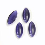 Fiber-Optic Cabochon - Navette 14.5x6.5MM CAT'S EYE NAVY BLUE