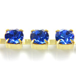 Preciosa Crystal Rhinestone Cup Chain - SS29 CAPRI BLUE-RAW