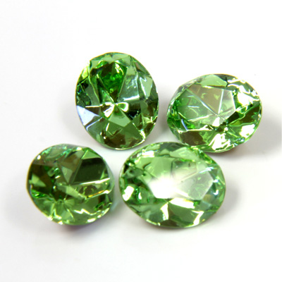 Swarovski Crystal Foiled Point Back Tin Table Cut (TTC) Fancy Stone - Oval 10x8MM PERIDOT