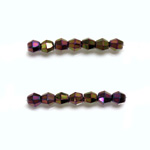 Czech Glass Fire Polished Bead - Bicone 04MM IRIS PURPLE