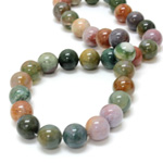 Gemstone Bead - Smooth Round 12MM FANCY JASPER