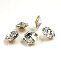 Preciosa Crystal Point Back Fancy Stone - Fire Ice Octagon 10MM CRYSTAL