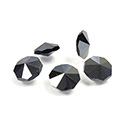 Preciosa Crystal Point Back Fancy Stone - Fire Ice Octagon 10MM HEMATITE