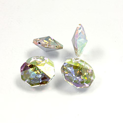 Preciosa Crystal Point Back Fancy Stone - Fire Ice Octagon 12MM CRYSTAL AB