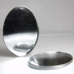 Plastic Flat Back Foiled Mirror - Oval 40x30MM CRYSTAL