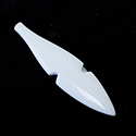 German Plastic Pendant - FANCY 90x22MM CHALKWHITE