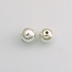 Metalized Plastic Smooth Bead - Round 08MM SILVER