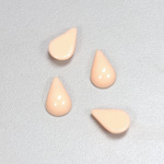 Plastic Flat Back Opaque Cabochon - Pear 13x8.5mm ANGEL SKIN CORAL