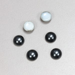 Glass Medium Dome Cabochon Pearl Spray Finish - Round 08MM DARK GREY