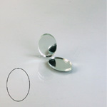 Glass Flat Back Foiled Mirror - Oval 14x10MM  CRYSTAL