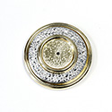 German Metalized Plastic Setting - Round 42MM Outside Diameter SILVER/GOLD with 18MM Setting Recess