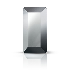 Preciosa Crystal Flat Back Fancy Stone - Baguette 04x2MM HEMATITE Unfoiled