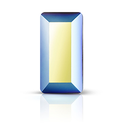 Preciosa Crystal Flat Back Fancy Stone - Baguette 04x2MM JET AB Unfoiled