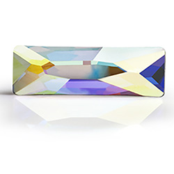 Preciosa Crystal Flat Back Maxima Foiled Stone - Slim Baguette 15x5MM CRYSTAL AB