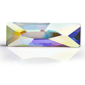 Preciosa Crystal Flat Back Maxima Foiled Stone - Slim Baguette 12x4MM CRYSTAL AB