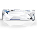 Preciosa Crystal Flat Back Maxima Foiled Stone - Slim Baguette 12x4MM CRYSTAL