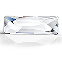 Preciosa Crystal Flat Back Hot Fix Maxima Foiled Stone - Slim Baguette 12x4MM CRYSTAL