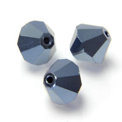 Preciosa Crystal Bead - Bicone 06MM BLUE HEMATITE