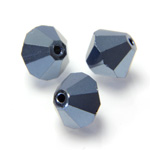 Preciosa Crystal Bead - Bicone 06MM BLUE HEMATITE