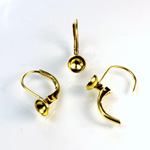 Brass Earwire with Cup Setting 15MM Leverback Round with a 05MM cup with no Loop