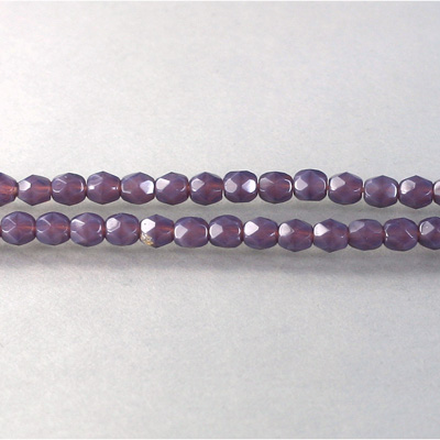 Czech Glass Fire Polish Bead - Round 04MM OPAL AMETHYST